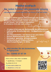Flyer Mathe einFAch